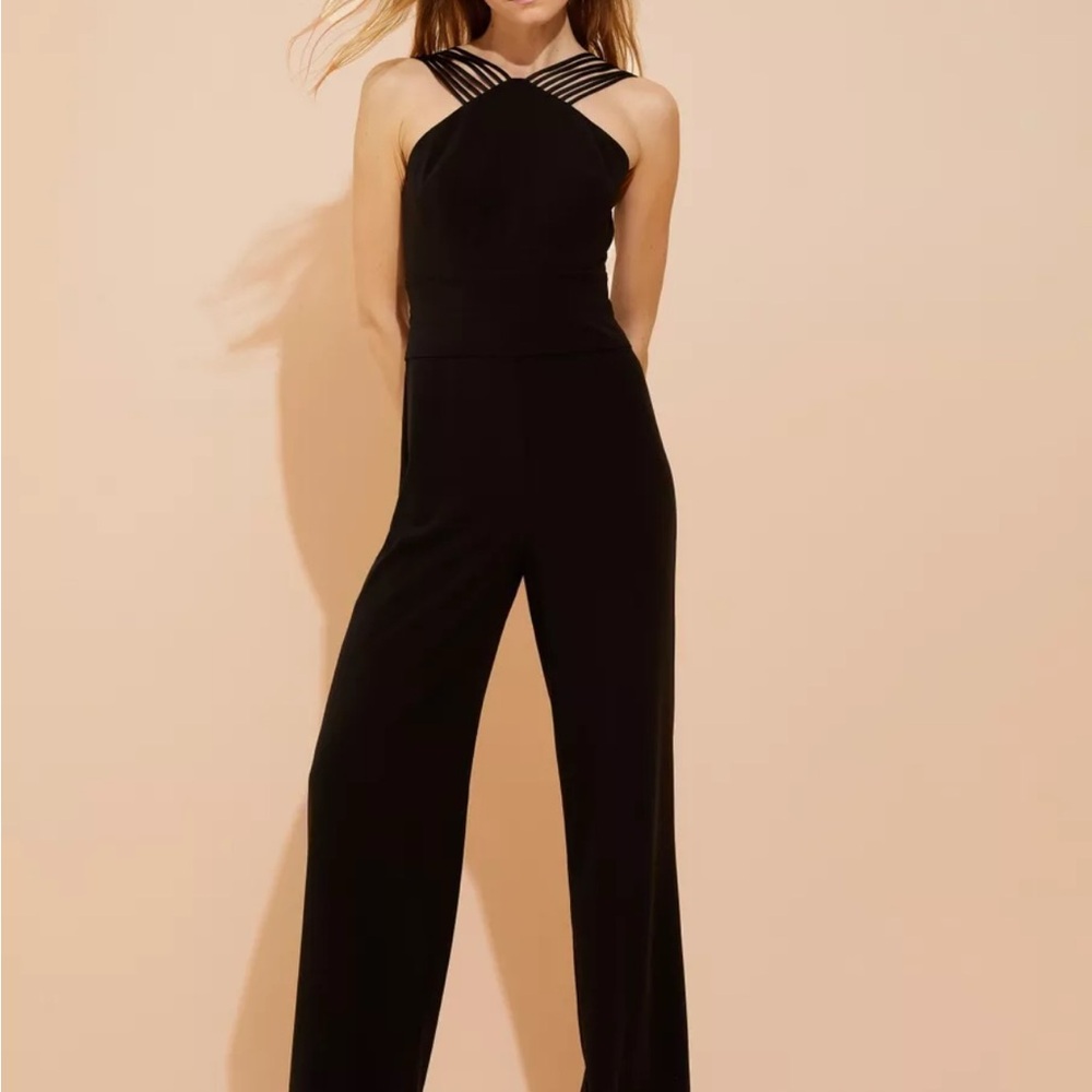 Halston Heritage Black Crepe Jumpsuit - Size 2 - NWT